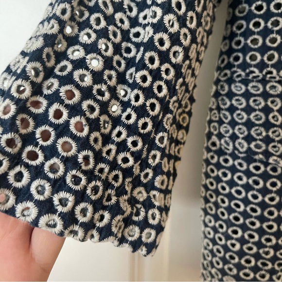 Chicos Navy + white blazer size 3 - XL - Picture 4 of 7